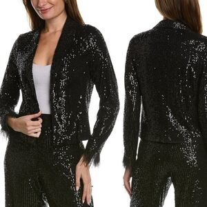 Nanette Lepore Black Sequin Blazer